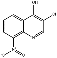 3-CHLORO-8-NITROQUINOLIN-4-OL 结构式