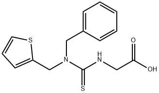 (苄基(噻吩-2-基甲基)氨基甲硫基)甘氨酸 结构式