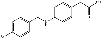 {4-[(4-bromobenzyl)amino]phenyl}acetic acid 结构式