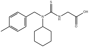 ({[cyclohexyl(4-methylbenzyl)amino]carbonothioyl}amino)acetic acid 结构式