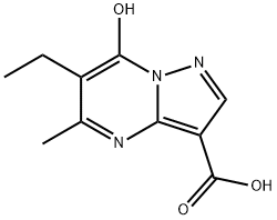 6-乙基-7-羟基-5-甲基-吡唑并[1,5-A]-嘧啶-3-羧酸 结构式