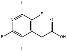 (2,3,5,6-四氟-4-吡啶基)乙酸 结构式