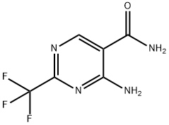 4-AMINO-2-(TRIFLUOROMETHYL)PYRIMIDINE-5-CARBOXAMIDE 结构式