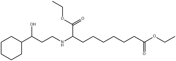diethyl 2-[(3-cyclohexyl-3-hydroxypropyl)amino]nonanedioate 结构式