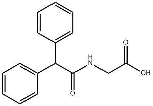 二苯乙酰基氨基乙酸 结构式