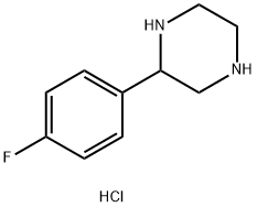 2-(4-氟苯基)哌嗪二盐酸盐 结构式