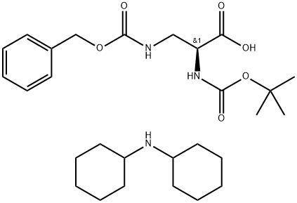 叔丁氧甲酰基-3-(Z-氨基)-L-丙氨酸(二环己胺)盐 结构式