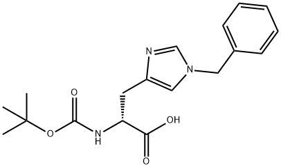 N-Boc-1-苯甲基-D-组氨酸 结构式