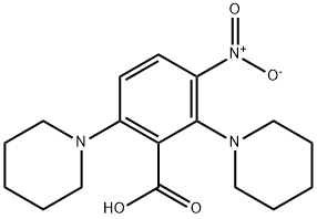 3-NITRO-2,6-DIPIPERIDINOBENZOIC ACID 结构式