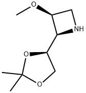 Azetidine, 2-[(4S)-2,2-dimethyl-1,3-dioxolan-4-yl]-3-methoxy-, (2R,3S)- (9CI) 结构式