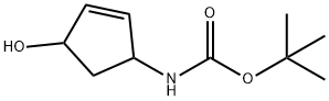 Carbamic acid, (4-hydroxy-2-cyclopenten-1-yl)-, 1,1-dimethylethyl ester (9CI) 结构式