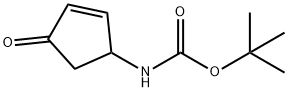 Carbamic acid, (4-oxo-2-cyclopenten-1-yl)-, 1,1-dimethylethyl ester (9CI) 结构式