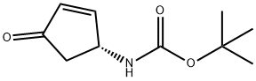 Carbamic acid, [(1R)-4-oxo-2-cyclopenten-1-yl]-, 1,1-dimethylethyl ester (9CI) 结构式