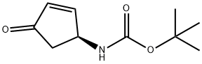 Carbamic acid, [(1S)-4-oxo-2-cyclopenten-1-yl]-, 1,1-dimethylethyl ester (9CI) 结构式