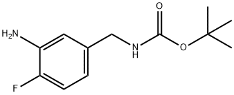 3-氨基-4-氟苄基氨基甲酸叔丁酯 结构式