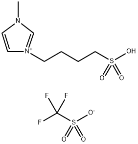 1-丁基磺酸-3-甲基咪唑三氟甲烷磺酸盐 结构式