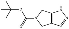 4,6-二氢-1H-吡咯[3,4-C]吡唑-5-甲酸丁酯 结构式