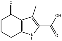 3-甲基-4-氧代-4,5,6,7-四氢-1H-吲哚-2-羧酸 结构式
