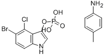5-溴-4-氯-3-吲哚基磷酸酯对甲苯胺盐 结构式