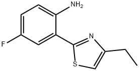 Benzenamine, 2-(4-ethyl-2-thiazolyl)-4-fluoro- (9CI) 结构式