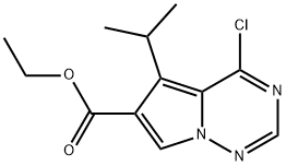 4-氯-5-异丙基吡咯并[2,1-F][1,2,4]三嗪-6-羧酸乙酯 结构式