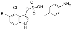5-溴-4-氯-3-吲哚基硫酸对甲苯胺 结构式
