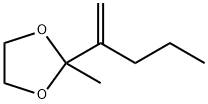 1,3-Dioxolane,  2-methyl-2-(1-methylenebutyl)- 结构式