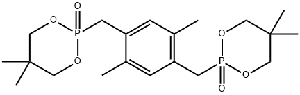 2,2'-[(2,5-dimethyl-p-phenylene)bis(methylene)]bis[5,5-dimethyl-1,3,2-dioxaphosphorinane] 2,2'-dioxide 结构式
