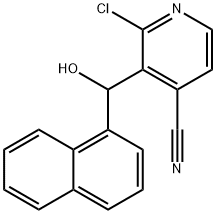 4-Pyridinecarbonitrile,  2-chloro-3-(hydroxy-1-naphthalenylmethyl)- 结构式