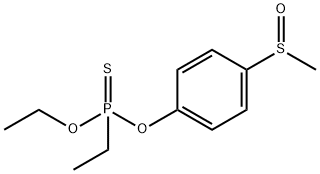 Ethylthiophosphonic acid O-ethyl O-[4-(methylsulfinyl)phenyl] ester 结构式