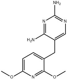5-[(2,6-Dimethoxy-3-pyridinyl)methyl]pyrimidine-2,4-diamine 结构式