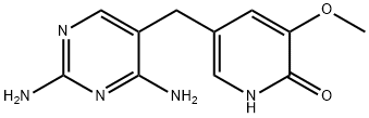 5-[(2,4-Diamino-5-pyrimidinyl)methyl]-3-methoxy-2(1H)-pyridinone 结构式