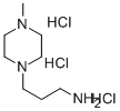 1-Piperazinepropanamine, 4-methyl-, trihydrochloride 结构式