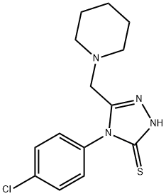 4-(4-CHLOROPHENYL)-5-(PIPERIDIN-1-YLMETHYL)-4H-1,2,4-TRIAZOLE-3-THIOL 结构式