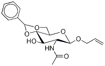烯丙基2-乙酰氨基-4,6-O-亚苄基-2-脱氧-Β-D-吡喃葡萄糖苷 结构式