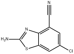4-Benzothiazolecarbonitrile,2-amino-6-chloro-(9CI) 结构式