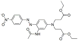 ethyl N-[3-(acetylamino)-4-[(4-nitrophenyl)azo]phenyl]-N-(3-ethoxy-3-oxopropyl)-beta-alaninate 结构式