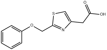 2-[2-(苯氧基甲基)-1,3-噻唑-4-基]乙酸 结构式