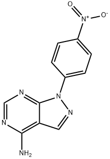 1-(4-硝基苯基)-1H-吡唑并[3,4-D]嘧啶-4-胺 结构式