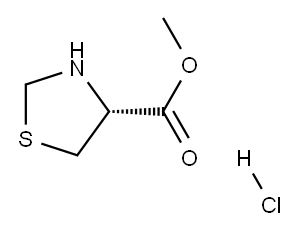 R-噻唑烷-4-羧酸甲酯盐酸盐 结构式