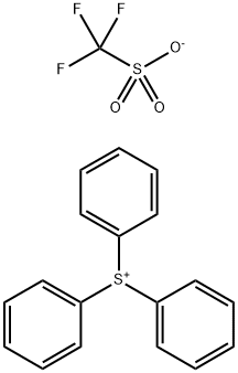 三苯基锍与三氟甲磺酸的盐(1:1) 结构式