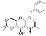 苄基2-乙酰氨基-2-脱氧-4,6-O-异亚丙基-Α-D-吡喃葡萄糖苷 结构式