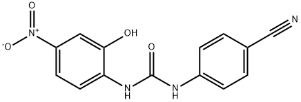 1-(4-cyanophenyl)-3-(2-hydroxy-4-nitrophenyl)urea 结构式