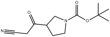 3-(2-氰基-乙酰基)吡咯-1-甲酸叔丁酯 结构式