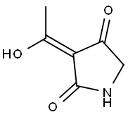 2,4-Pyrrolidinedione, 3-(1-hydroxyethylidene)-, (3Z)- (9CI) 结构式