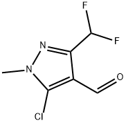 5-氯-3-(二氟甲基)-1-甲基-1H-吡唑-4-甲醛 结构式