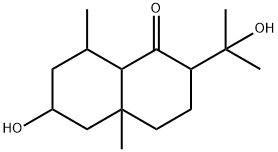 1(2H)-Naphthalenone,  octahydro-6-hydroxy-2-(1-hydroxy-1-methylethyl)-4a,8-dimethyl- 结构式