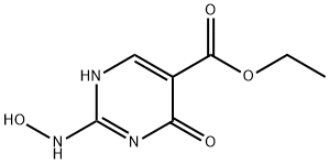 5-Pyrimidinecarboxylicacid,1,4-dihydro-2-(hydroxyamino)-4-oxo-,ethylester 结构式