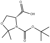 (R)-3-BOC-2,2-二甲基噁唑烷-4-甲酸 结构式