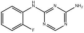 N2-(2-氟苯基)-1,3,5-三嗪-2,4-二胺 结构式